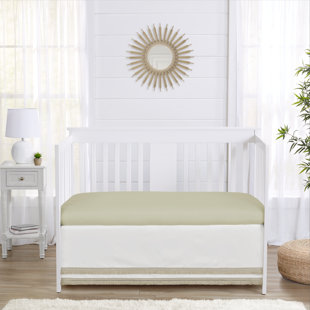 Plain white crib skirt discount